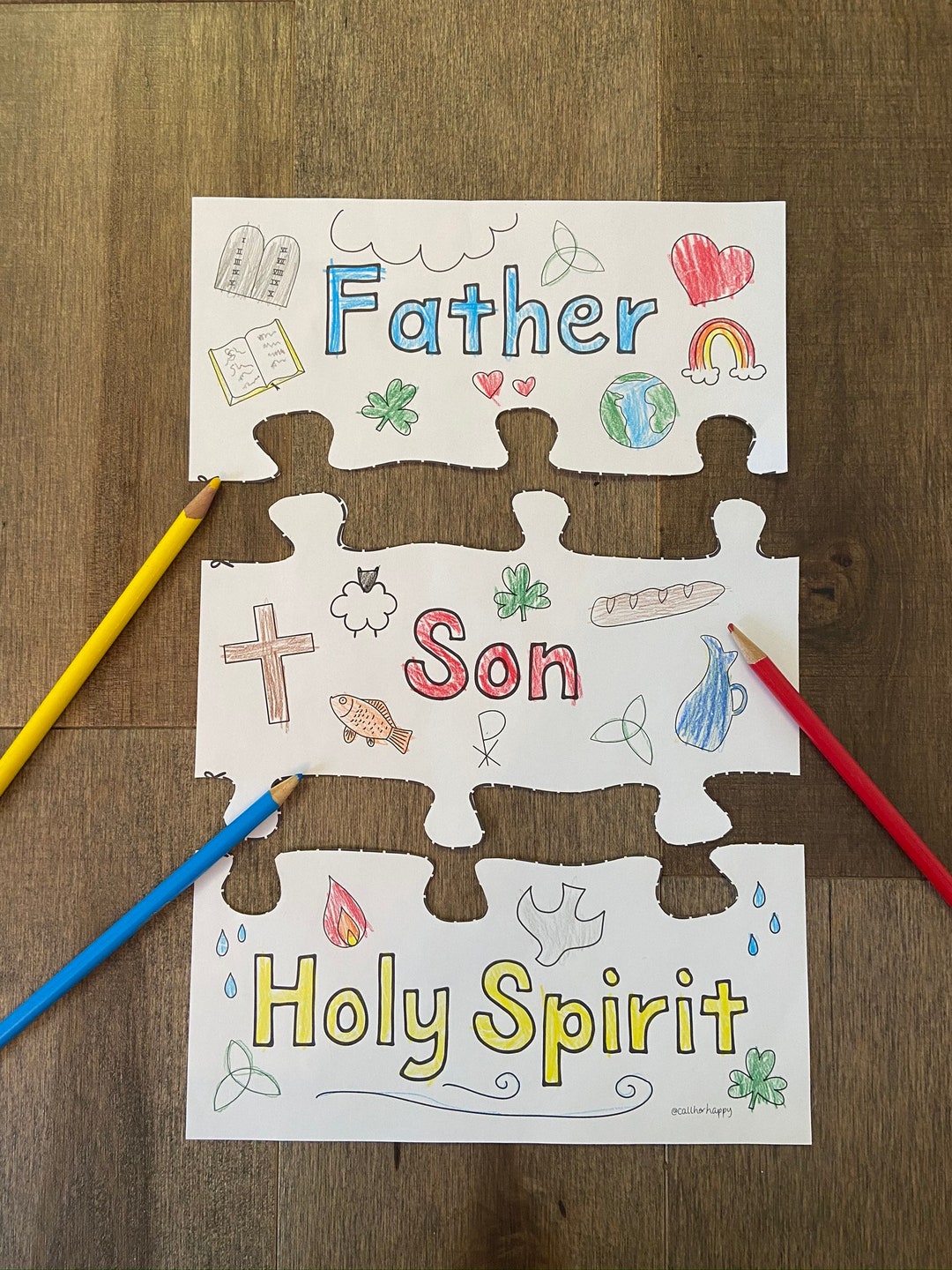 Trinity sunday puzzle worksheet printable coloring page sheet liturgical year catholic resources for kids feast day prayer activities jesus