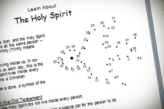 Free printable holy spirit worksheet