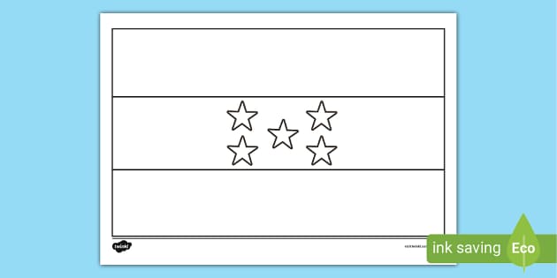 Honduras flag colouring page teacher