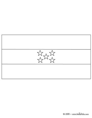 Flag of honduras coloring pages