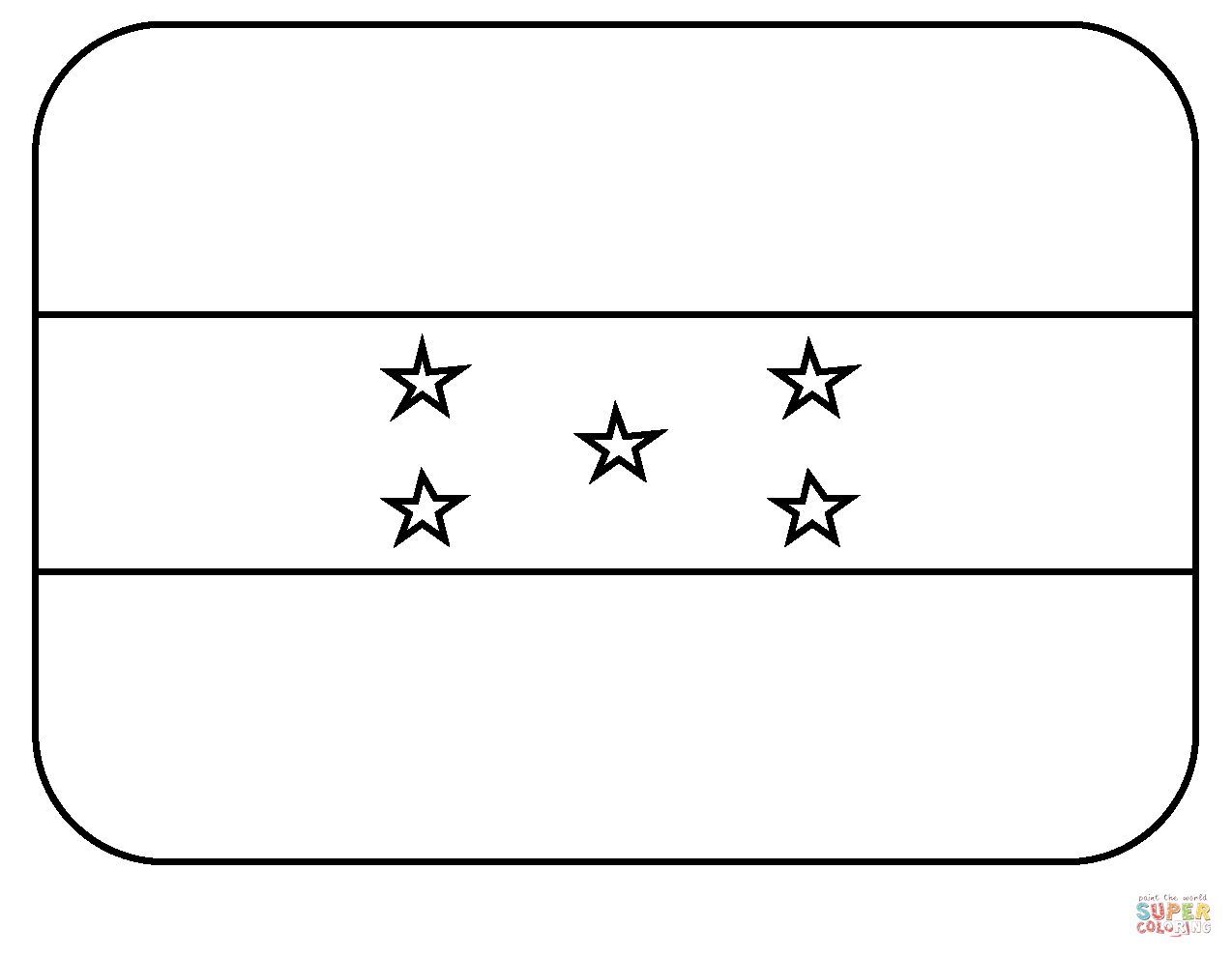 Flag of honduras emoji coloring page free printable coloring pages