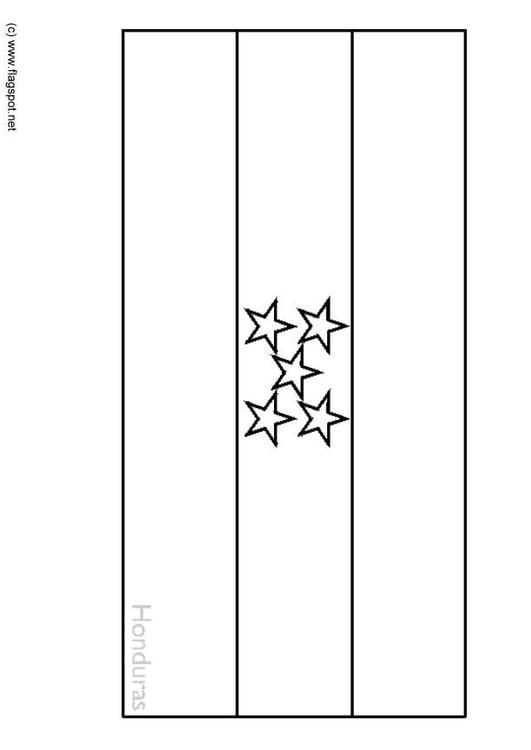Coloring page flag honduras