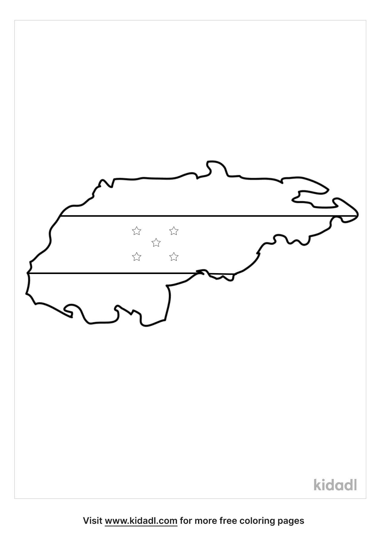 Free honduras flag coloring page coloring page printables