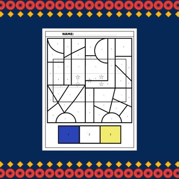 Honduras flag color by number coloring page