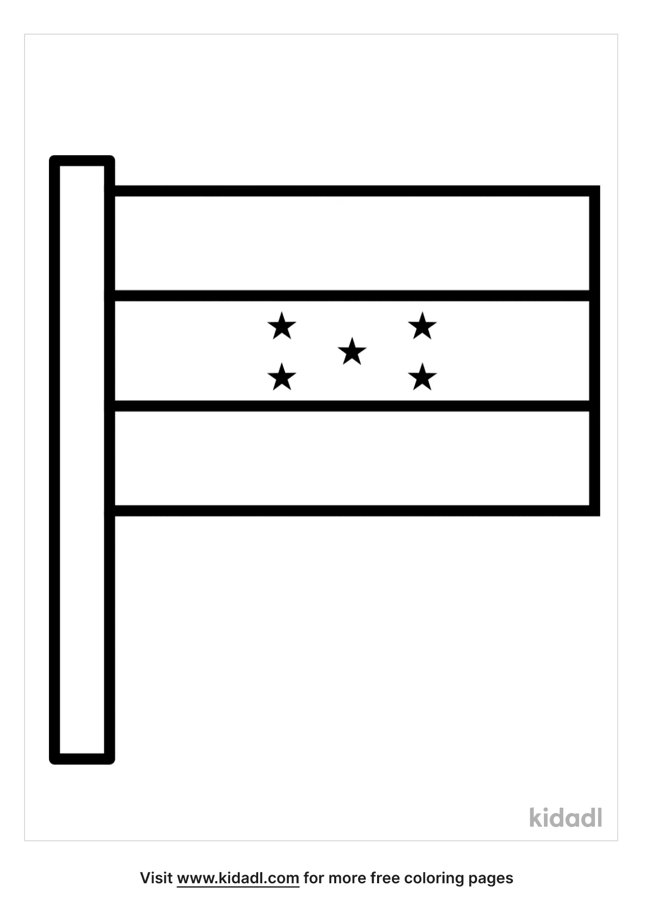 Free honduras flag coloring page coloring page printables