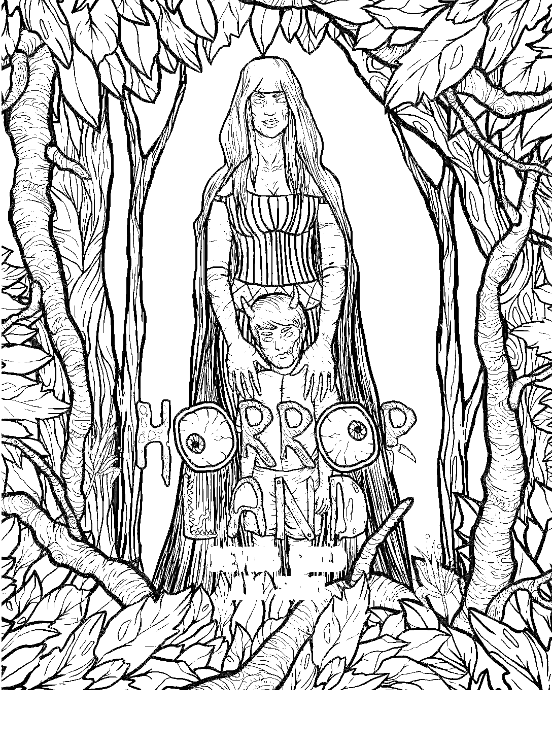 Horror coloring pages printable for free download