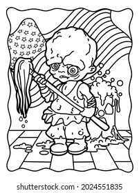 Horror coloring book photos and images