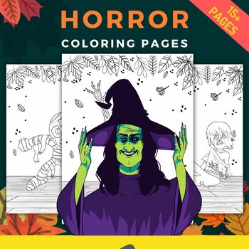 Bonus horror spooky coloring sheets pages