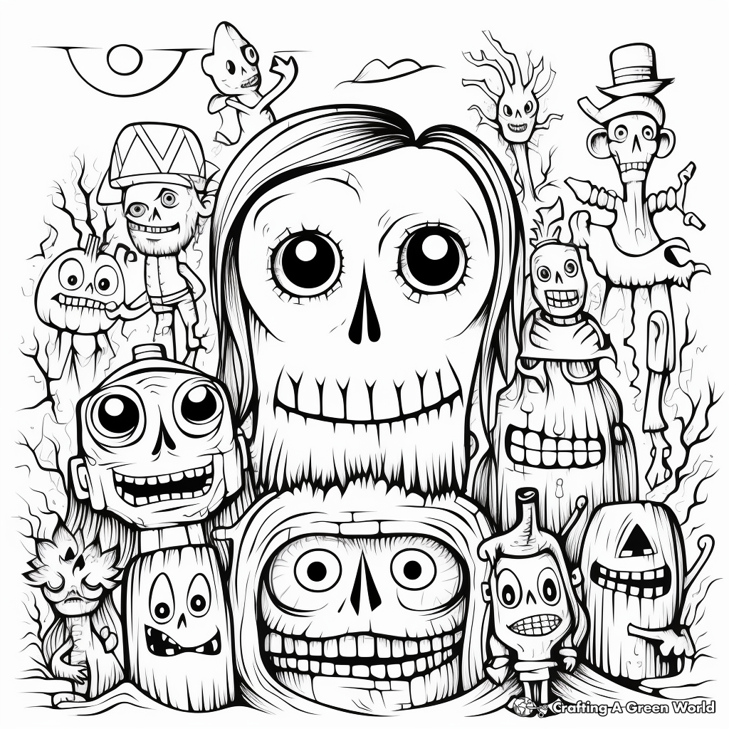 Horror coloring pages