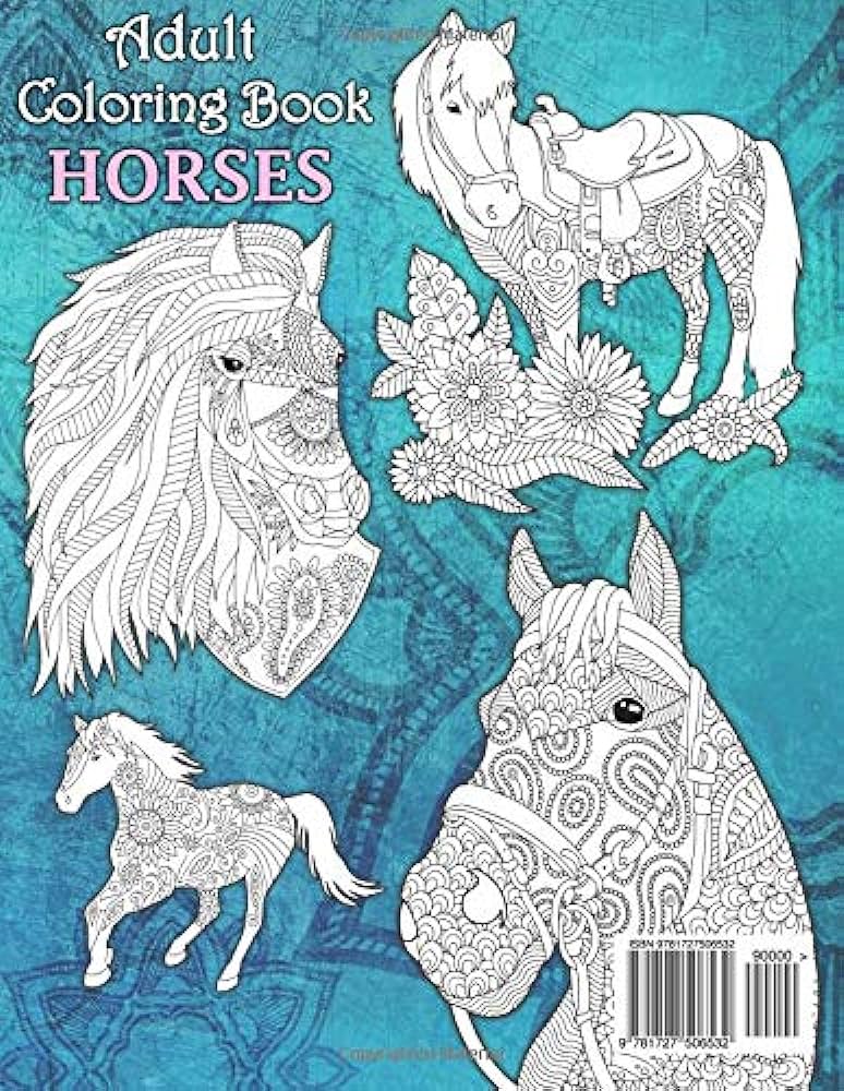 Adult coloring book horses bonus over free coloring pages pdf to print art coloring books books