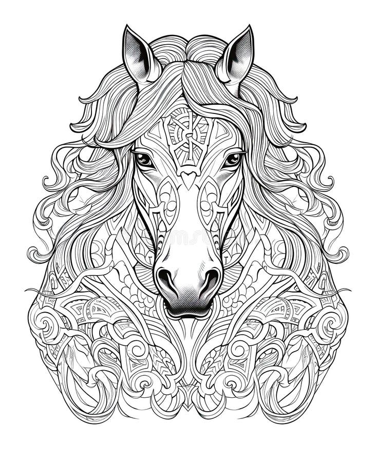 Mandala horse stock illustrations â mandala horse stock illustrations vectors clipart