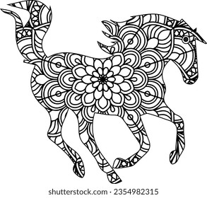 Horse mandala coloring pages photos and images