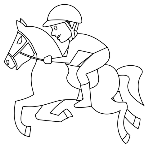 Horse racing coloring page free printable coloring pages