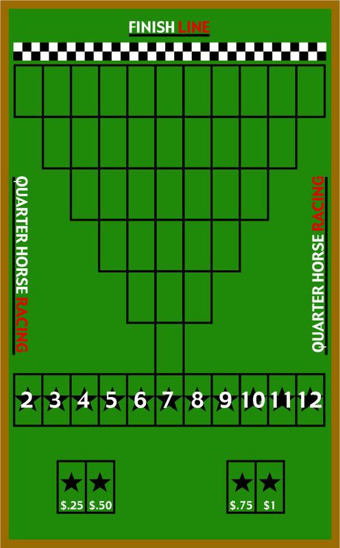 Printable template horse race track