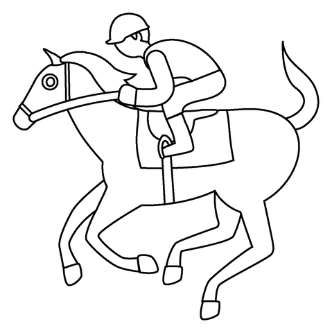 Horse racing emoji coloring page free printable coloring pages