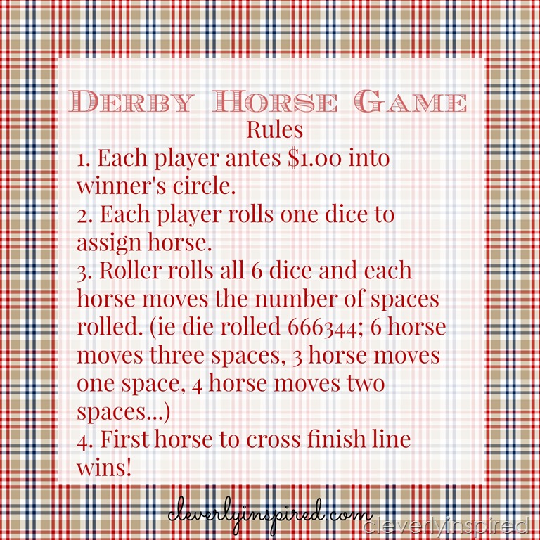 Diy horse racing game derby party game