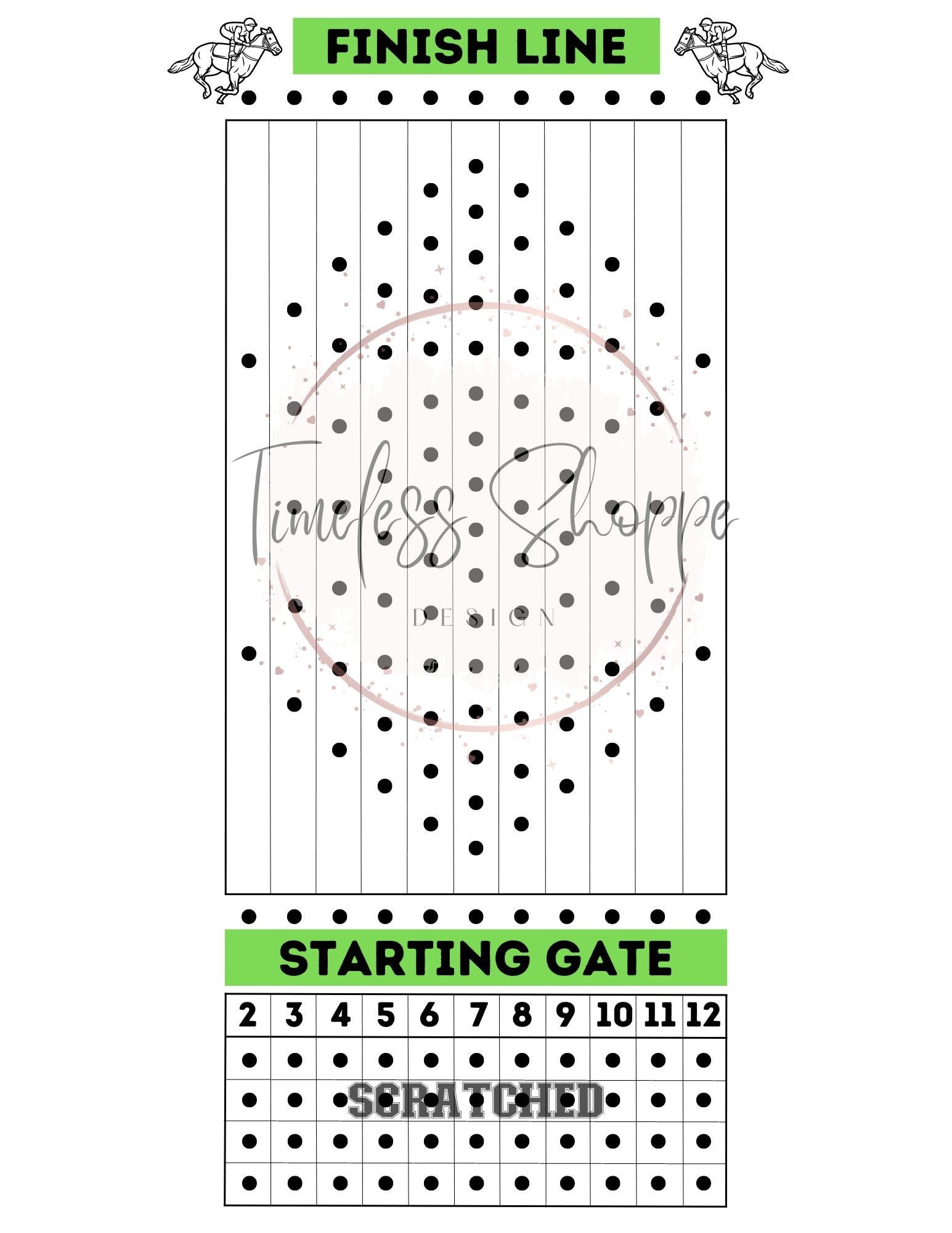 Horse race dice game template horse race dice game horse race game race horse game game template fun game printable svg png jpeg