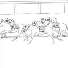 Horse race coloring pages