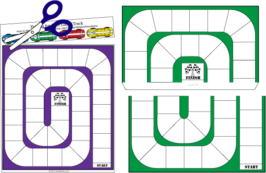 Printable template horse race track