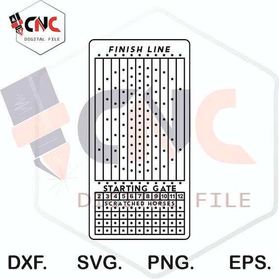 Horse race dice game board svg and dxf download now