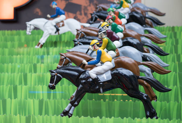 Horse racing game stock photos pictures royalty