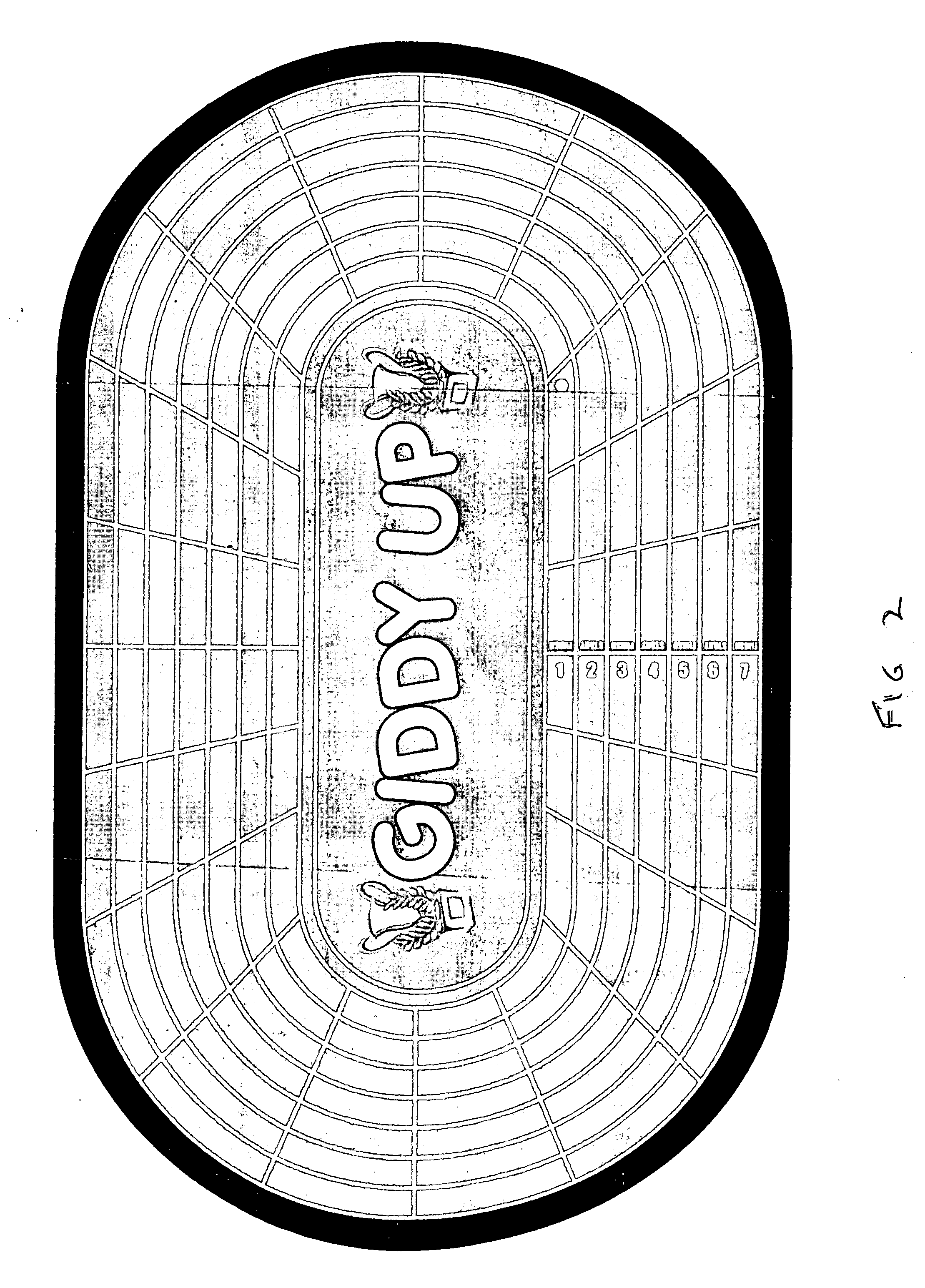 Printable template horse race track