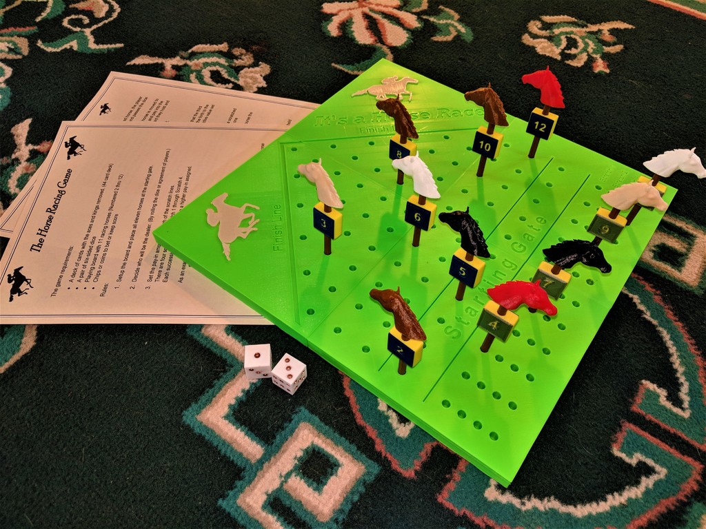 Horse racing game by artieh download free stl model