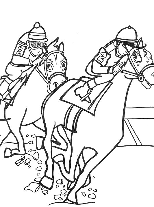 Sport horse racing coloring pages malvorlagen pferde malvorlagen pferde