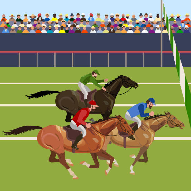 Horse racing game stock photos pictures royalty