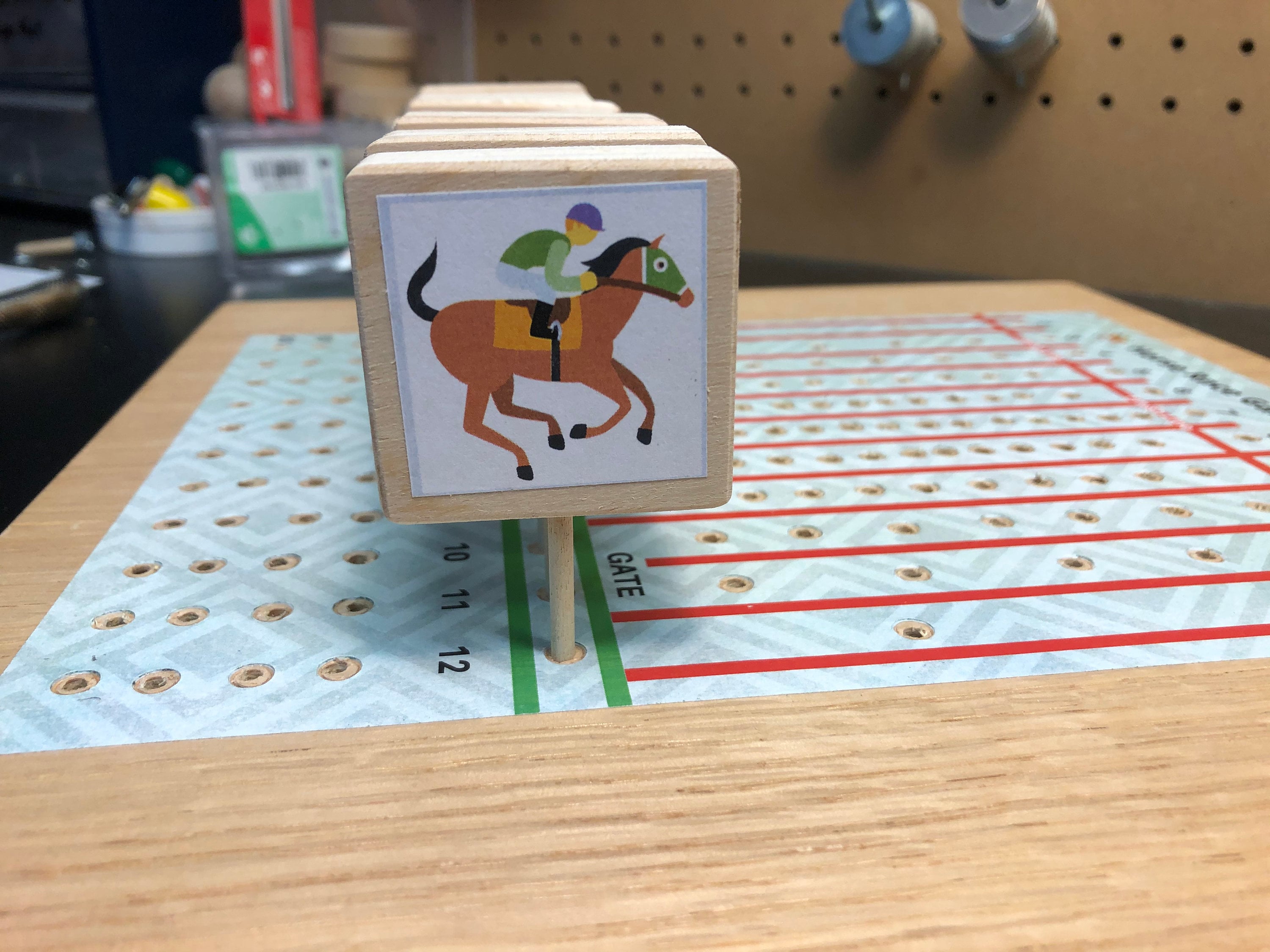 Horse race board game template