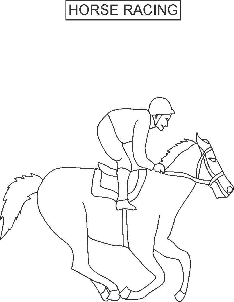 Printable template horse race track