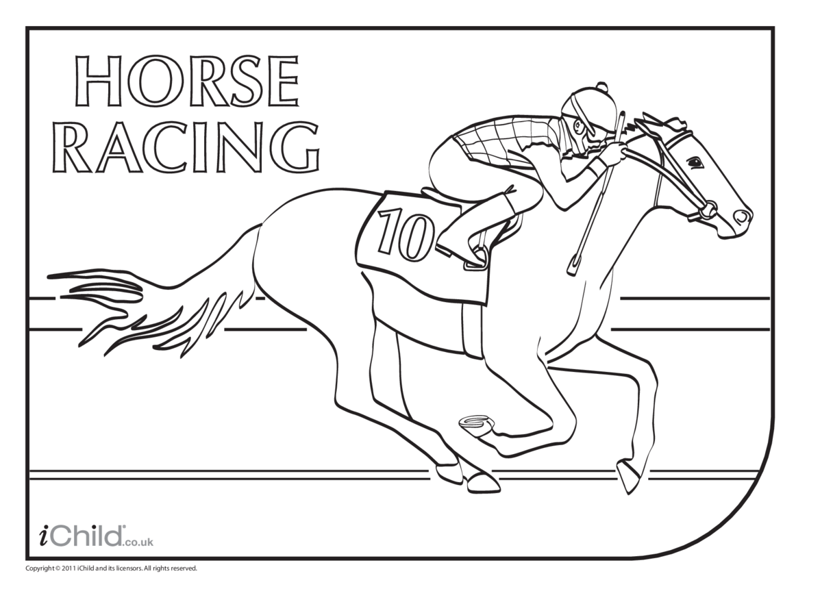 Horse racing louring in picture