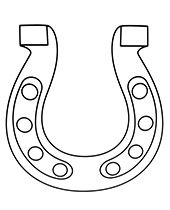 Free horseshoe coloring page
