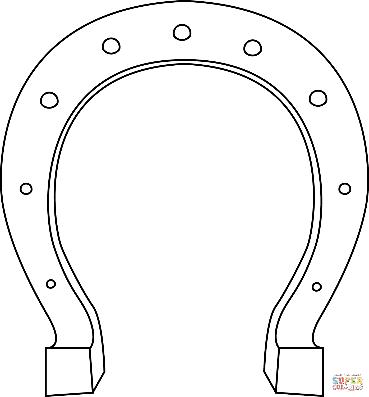 Horseshoe coloring page free printable coloring pages