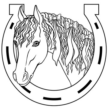 Horse coloring page images â browse photos vectors and video