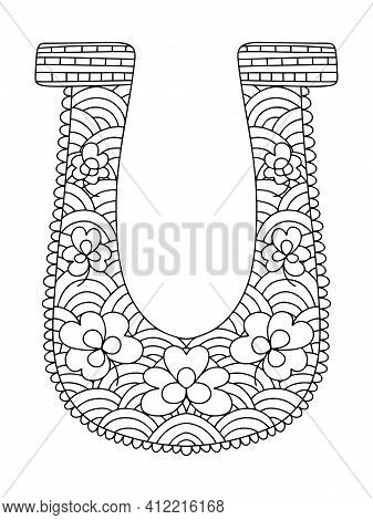 Horseshoe coloring vector photo free trial bigstock