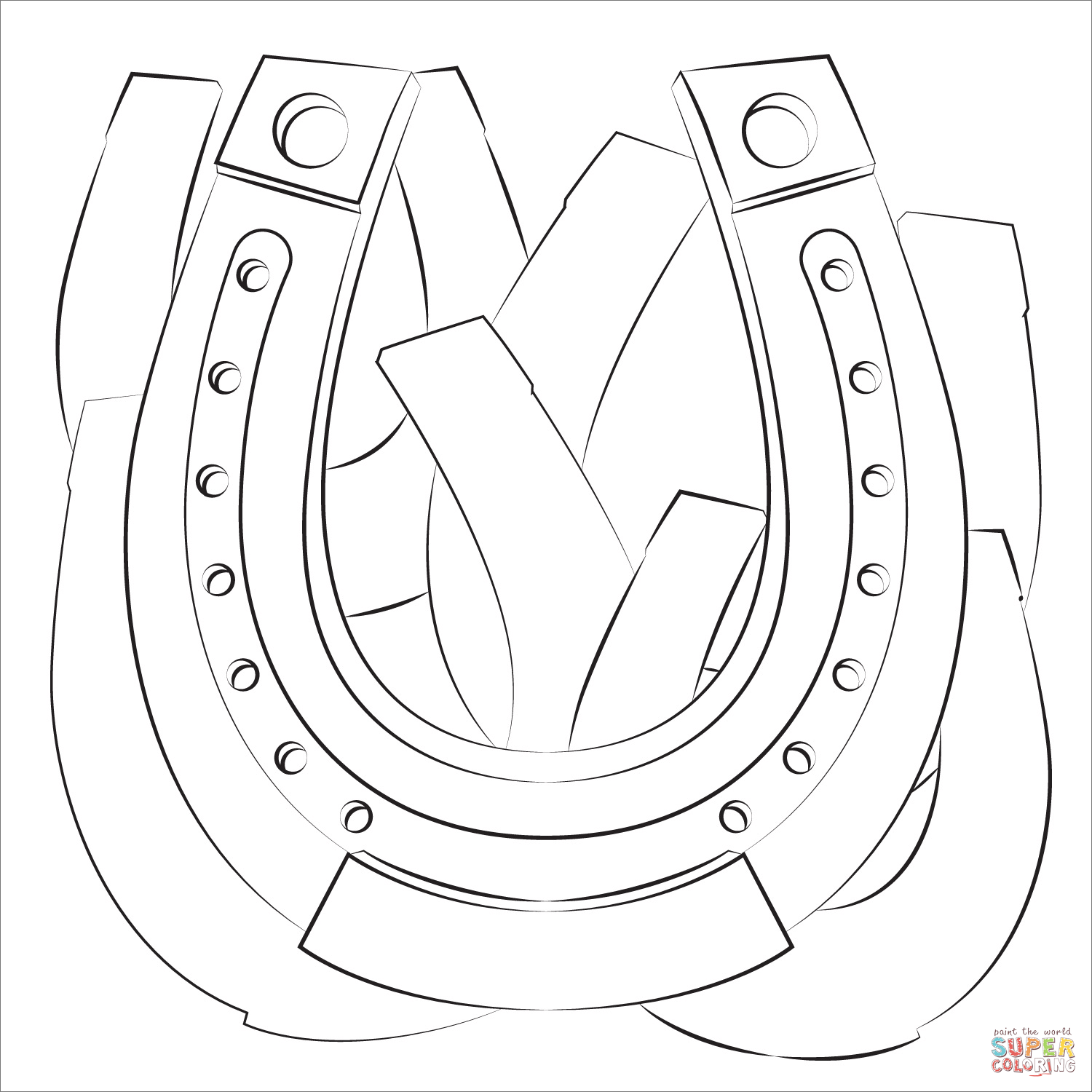 Horseshoe coloring page free printable coloring pages