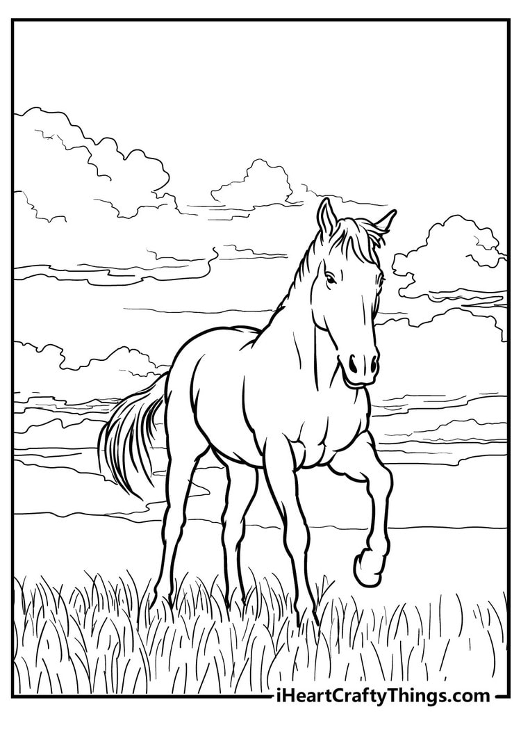 Horse coloring pages free printables