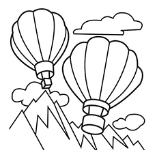 Hot air balloon coloring pages