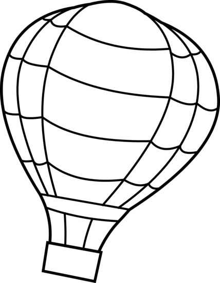 Hot air balloon coloring page
