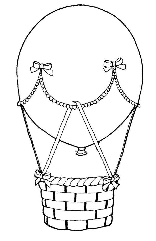 Coloring page hot air balloon transportation â printable coloring pages