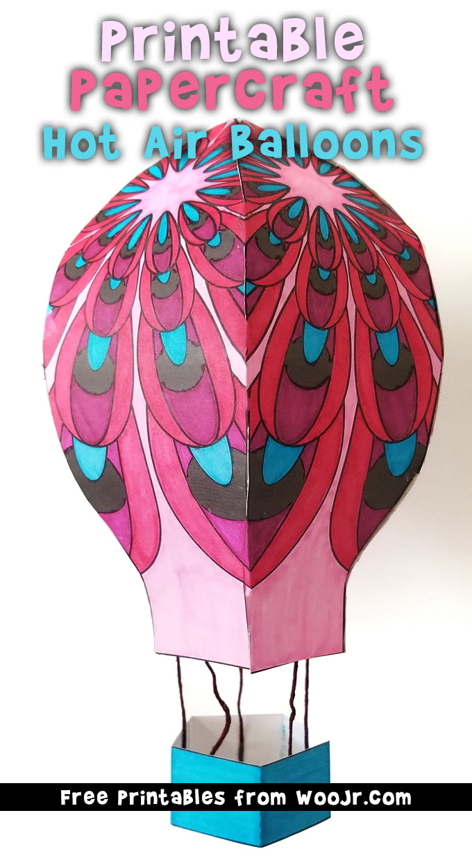 Hot air balloon printable papercraft woo jr kids activities childrens publishing