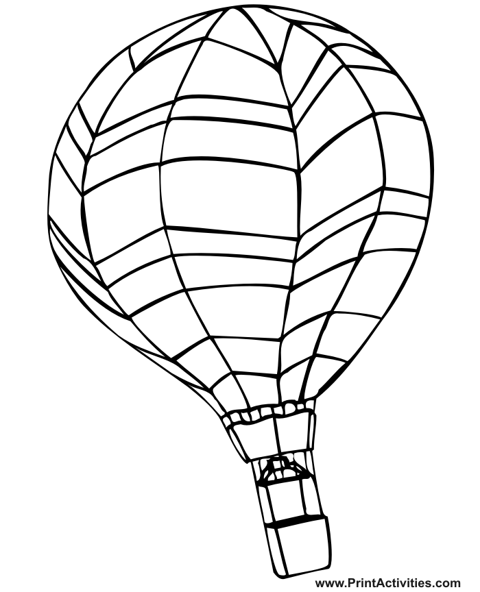 Hot air balloon coloring pages printable for free download