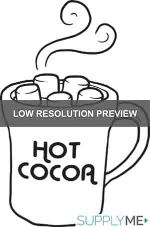 Printable hot cocoa coloring page for kids â