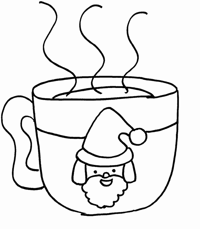 Hot cocoa coloring pages