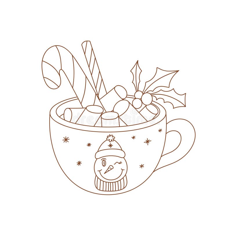 Coloring hot chocolate stock illustrations â coloring hot chocolate stock illustrations vectors clipart