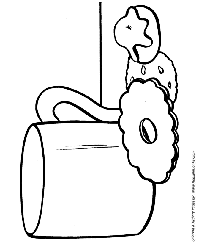 Easy coloring pages easy cookies and hot chocolate coloring activity pages for prek and primary kids