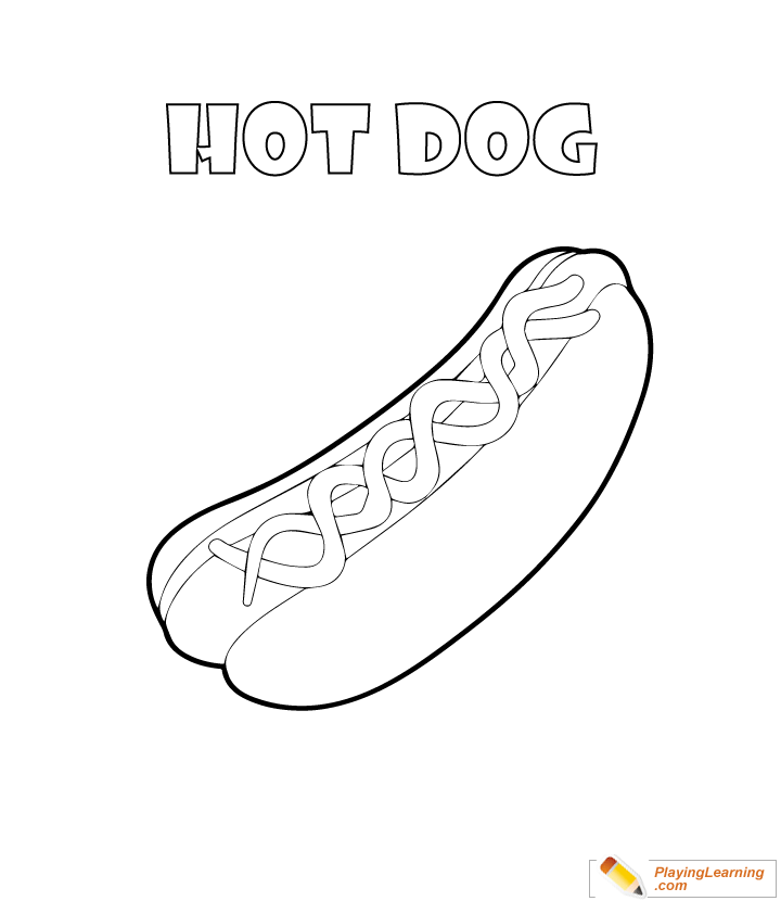 Hot dog coloring page free hot dog coloring page