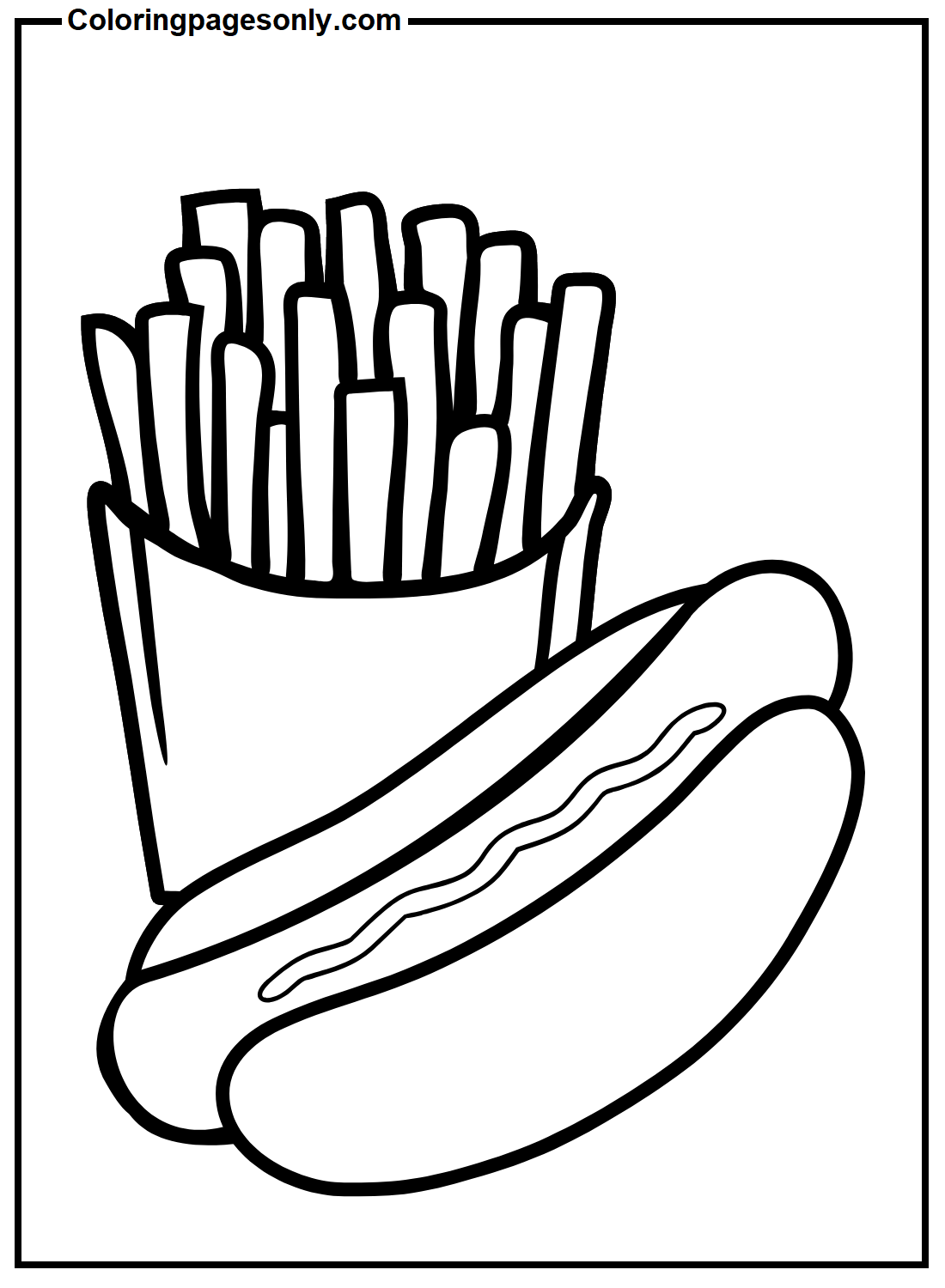 Hot dog coloring pages