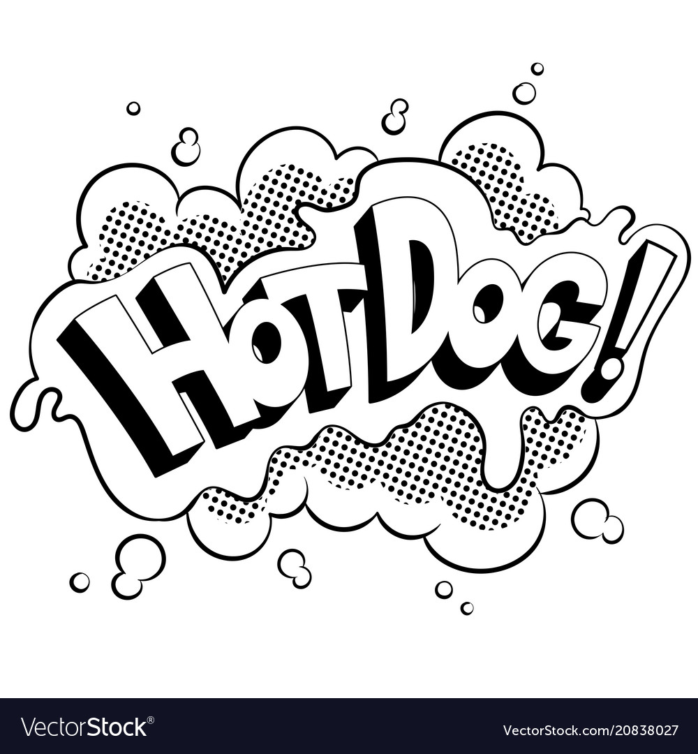 Hot dog word ic book coloring royalty free vector image